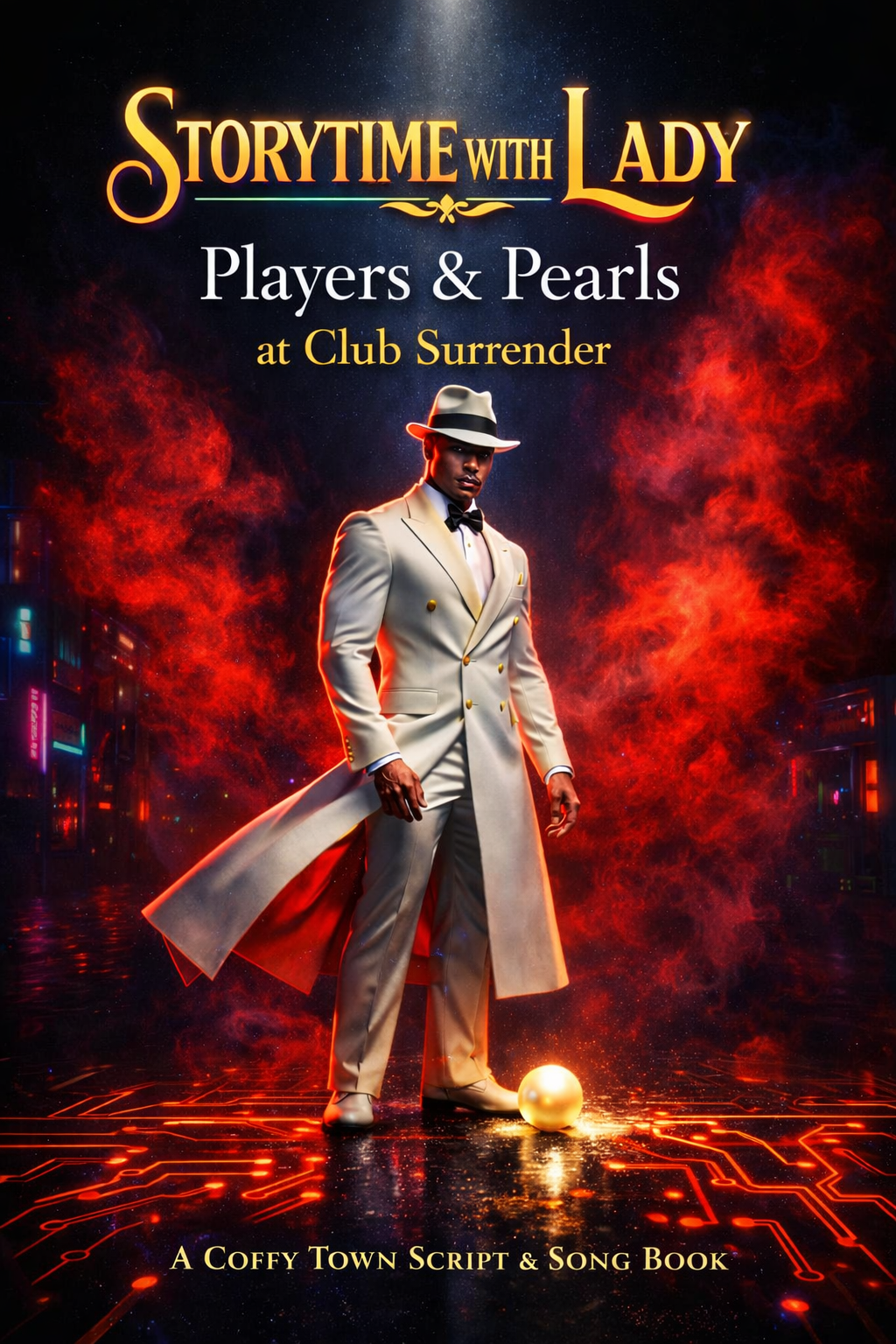 Storytime with Lady: Players & Pearls at Club Surrender — cover art by Jessica Holter.