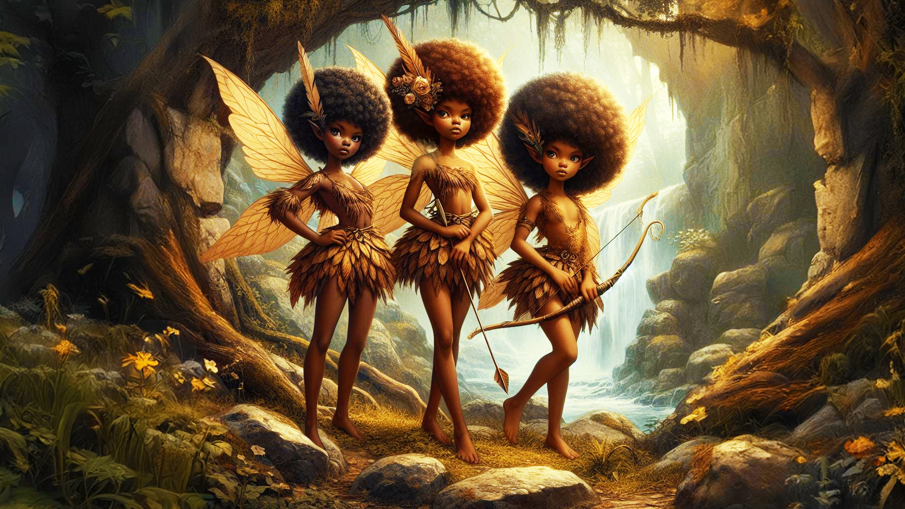 Brown Fairy Warriors in Woods