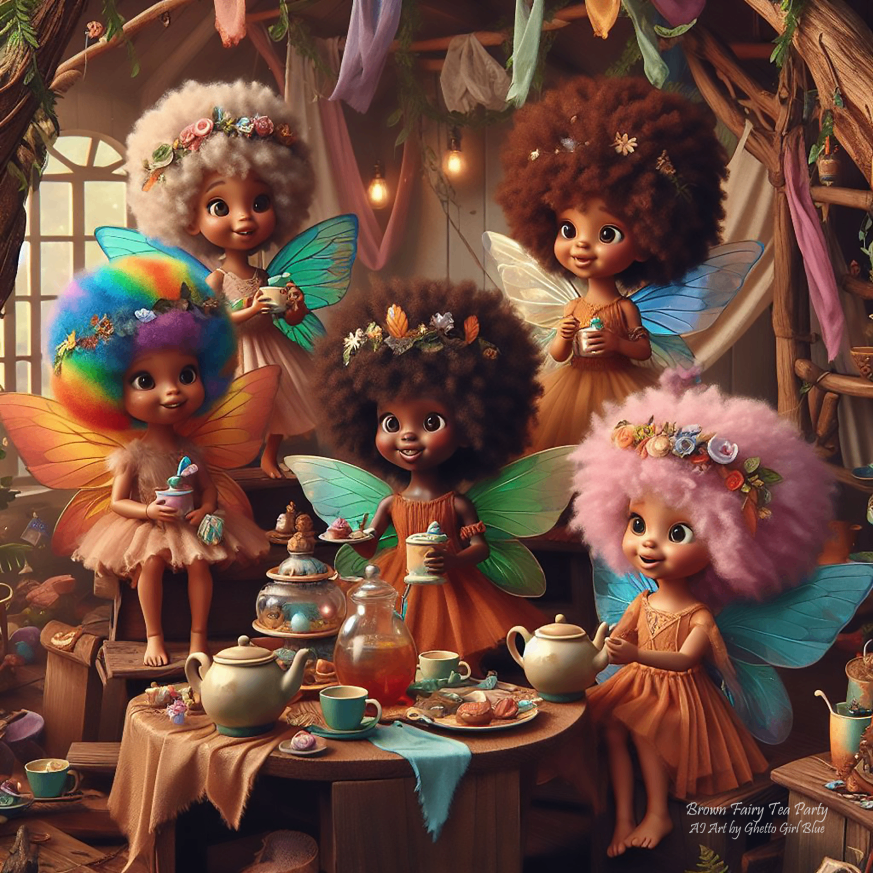 Brown Fairy Tea Party
